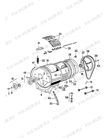 Взрыв-схема стиральной машины Electrolux WH516-3 - Схема узла Tub and drum